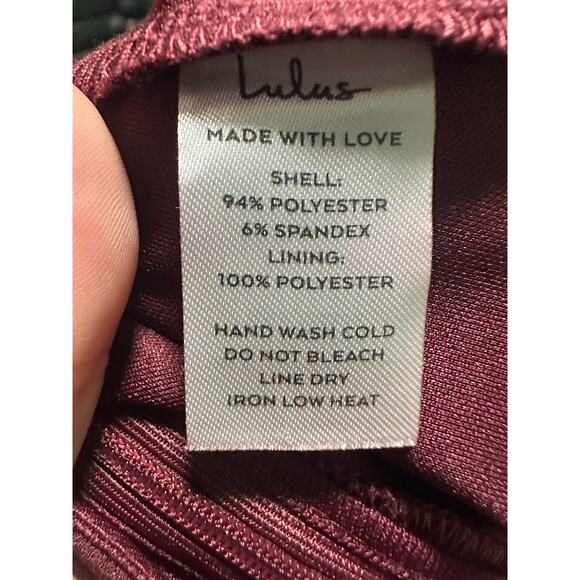 Lulus Jumpsuits Women Small Red Wine Open Back Spaghetti Straps Straight Sexy - Picture 9 of 9